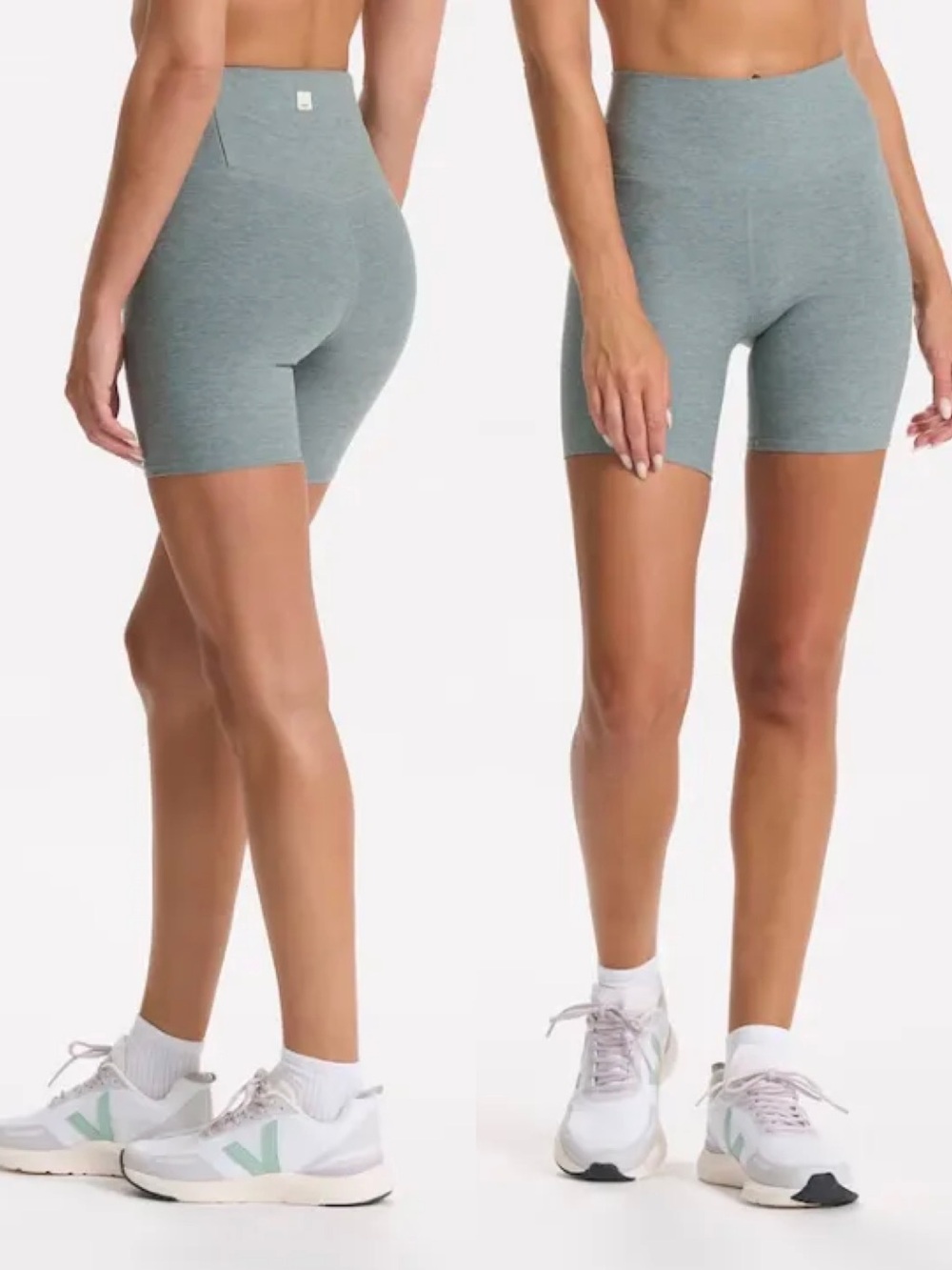 Vuori Clean Elevation Shorty High-Rise Biker Short - Stormy Heather Athleticwear